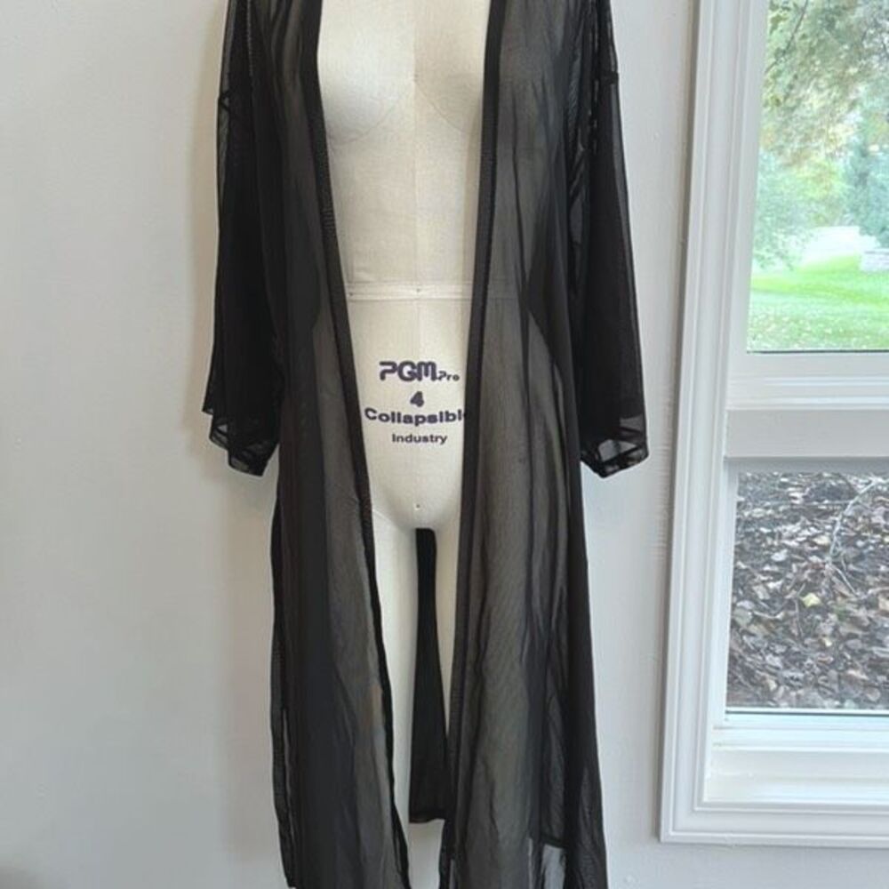Black Mesh Duster